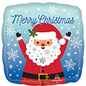 18SQ SNOWY MERRY CHRISTMAS SANTA