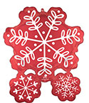 LRG SHP SATIN NORDIC RED SNOWFLAKES 31 (PKG)(D)