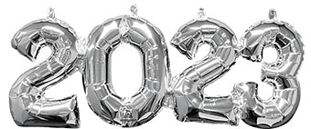 CONSUMER INFLATED LETTER PHRASES 2023 SILVER (PKG)(D) sale