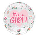 CLEARZ IT'S A GIRL FLORAL (PKG) (PK1)