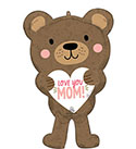 LRG SHP LOVE YOU MOM BEAR 30 (PKG)