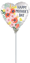 4H SATIN HAPPY MOTHER'S DAY BLOOMS  AIR FILL ONLY