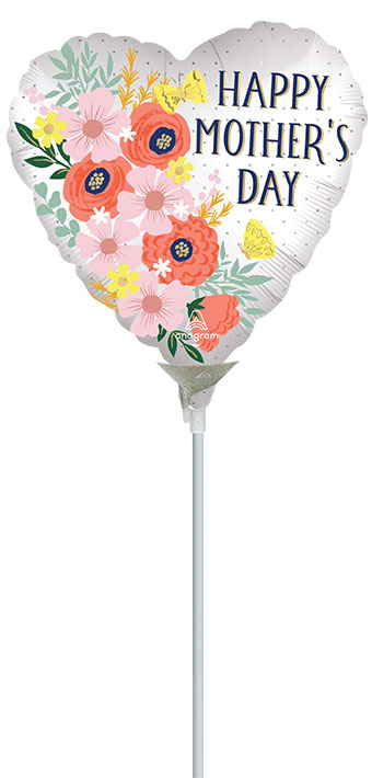 4H SATIN HAPPY MOTHER'S DAY BLOOMS  AIR FILL ONLY