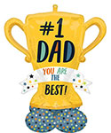 AIRLOONZ #1 BEST DAD TROPHY CONSUMER INFLATE 43 (PKG)