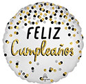 18C BLACK SILVER GOLD FELIZ CUMPLEANOS (PKG)