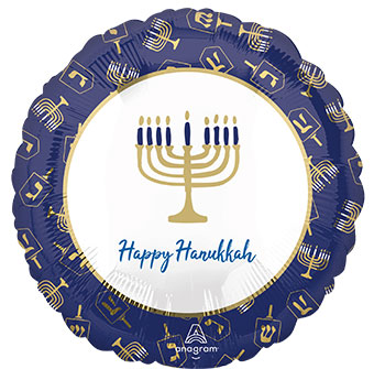 18C HAPPY HANUKKAH ELEGANT METALS