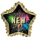 LRG SHP NEW YEAR GLOW STARS 34 (PKG)