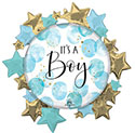 LRG SHP BABY BOY BLUE WATERCOLOR 26 (PKG)