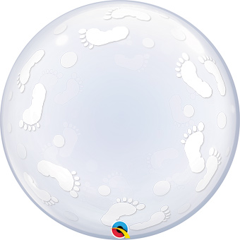 BUBBLE (DECO) 24C BABY FOOTPRINTS (PKG)