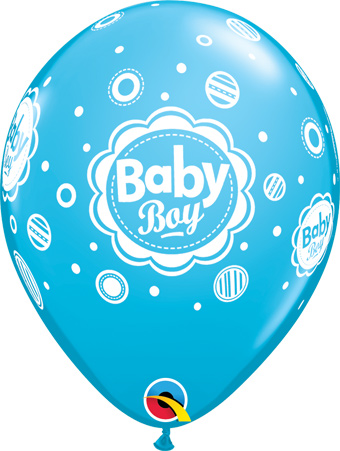 11C BABY BOY DOTS ROBIN'S EGG BLUE (PACK 6)(SOLD IN 12'S)(D)