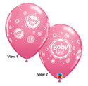 11C BABY GIRL DOTS ROSE (PACK 6)(SOLD IN 12'S)(D)