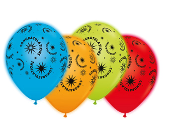 Q-LITE 11C BALLOONS CONGRATULATIONS ASST (PK 4)(D) sale