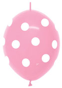 LINKOLOON 12 POLKA DOTS FASHION BUBBLE GUM PINK (BAG 50)