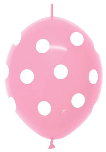 LINKOLOON 12 POLKA DOTS FASHION BUBBLE GUM PINK (BAG 50)