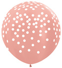 3C SEMPERTEX CONFETTI DOTS METALLIC ROSE GOLD (PACK2)(D)