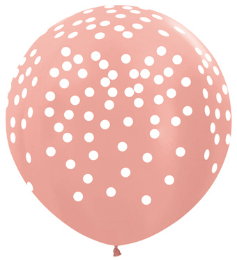 3C SEMPERTEX CONFETTI DOTS METALLIC ROSE GOLD (PACK2)(D)