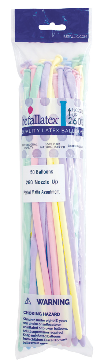 260B SEMPERTEX ASST PASTEL MATTE NOZZLES UP (BAG 50)