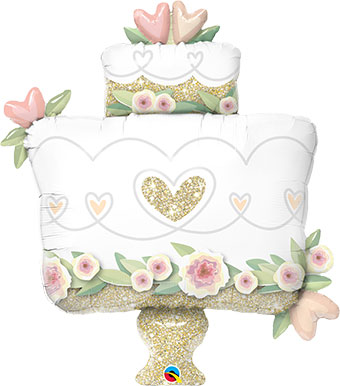 LRG SHP GLITTER GOLD WEDDING CAKE 41 (D) sale