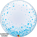 BUBBLE (DECO) 24C CONFETTI DOTS BLUE (PKG)