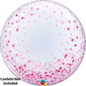 BUBBLE (DECO) 24C CONFETTI DOTS PINK (PKG)