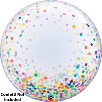 BUBBLE (DECO) 24C CONFETTI DOTS COLORFUL (PKG)