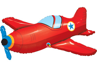 LRG SHP RED VINTAGE AIRPLANE 36