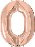 LRG SHP NUMBER 0 ROSE GOLD QUALATEX 39 (PKG)