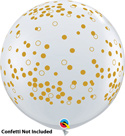 3C CONFETTI DOTS ARD DIAMOND CLEAR W/GOLD INK (PACK2)