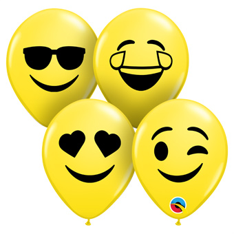 5C SMILEY ASST FACES EMOJIS YELLOW