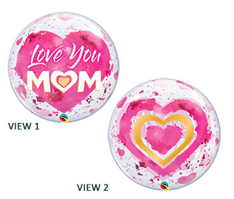 BUBBLE 22C LOVE YOU MOM PINK (PKG)(D)