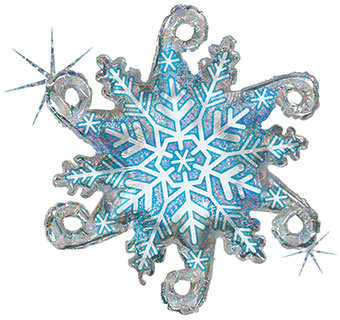 LRG SHP LINKY SNOWFLAKE 32 (HOLOGRAPHIC)