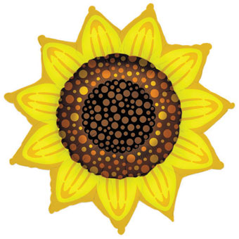 LRG SHP SUNFLOWER 42