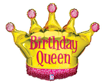 LRG SHP CROWN BIRTHDAY QUEEN 36