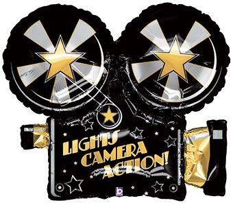 LRG SHP MOVIE LIGHTS CAMERA ACTION 32