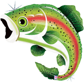 LRG SHP RAINBOW TROUT FISH 29 (HOLO)(BAG 1)