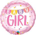 18C BABY GIRL BANNER & DOTS (PKG)