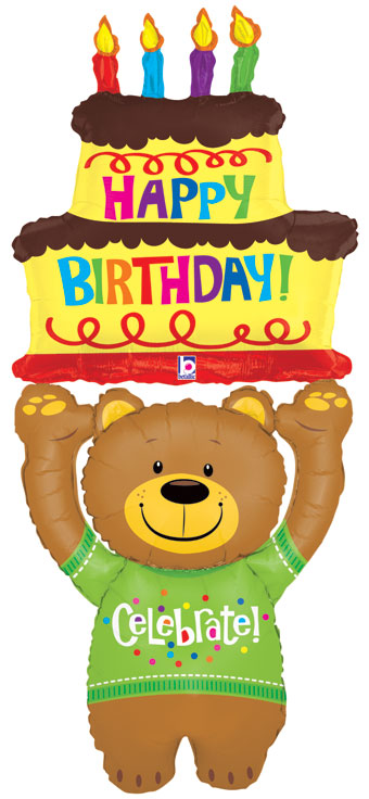 LRG SHP HB BEAR HOLDING CAKE 60 (BAG 1)