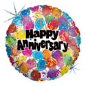 18C HAPPY ANNIVERSARY BALLOONS PARTY (HOLO)(PKG)