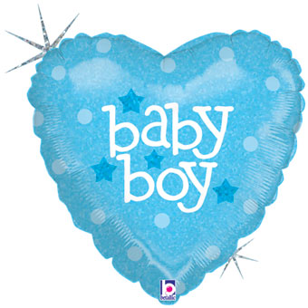 18C BABY BOY HEART (HOLOGRAPHIC)(PKG)(D) sale