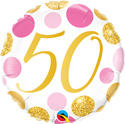 18C 50 PINK & GOLD DOTS (PKG)