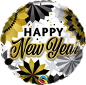 18C HAPPY NEW YEAR BLACK & GOLD FANS (PKG)(D) sale