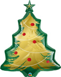 LRG SHP CHRISTMAS TREE BRUSHED GOLD 40 (PKG)(D) sale