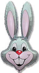 LRG SHP FLEXMETAL BUNNY RABBIT HEAD GREY 35