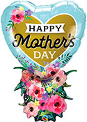 LRG SHP HMD MOTHER'S DAY HEART BOUQUET 38 (PKG)(D)