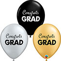 11C CONGRATS GRAD GOLD SILVER & BLACK ASST (BAG 50)