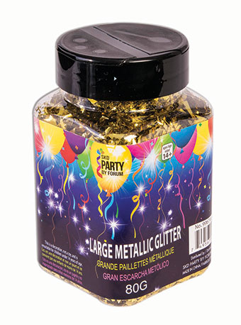 CONFETTI JAR GOLD METALLIC 80 GRAMS