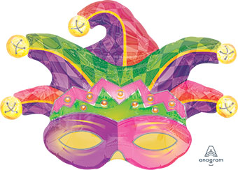 LRG SHP MARDI GRAS MASK 31 (PKG)(D) sale