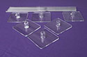 PLEXIPOLE KIT 3, 6 BASES (9x9x1/4) 6 POLES (3/4x1/8x3')