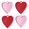 WEIGHT HEART ASST RED & PINK 8 GRAM