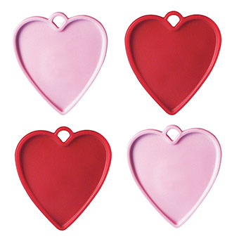 WEIGHT HEART ASST RED & PINK 8 GRAM